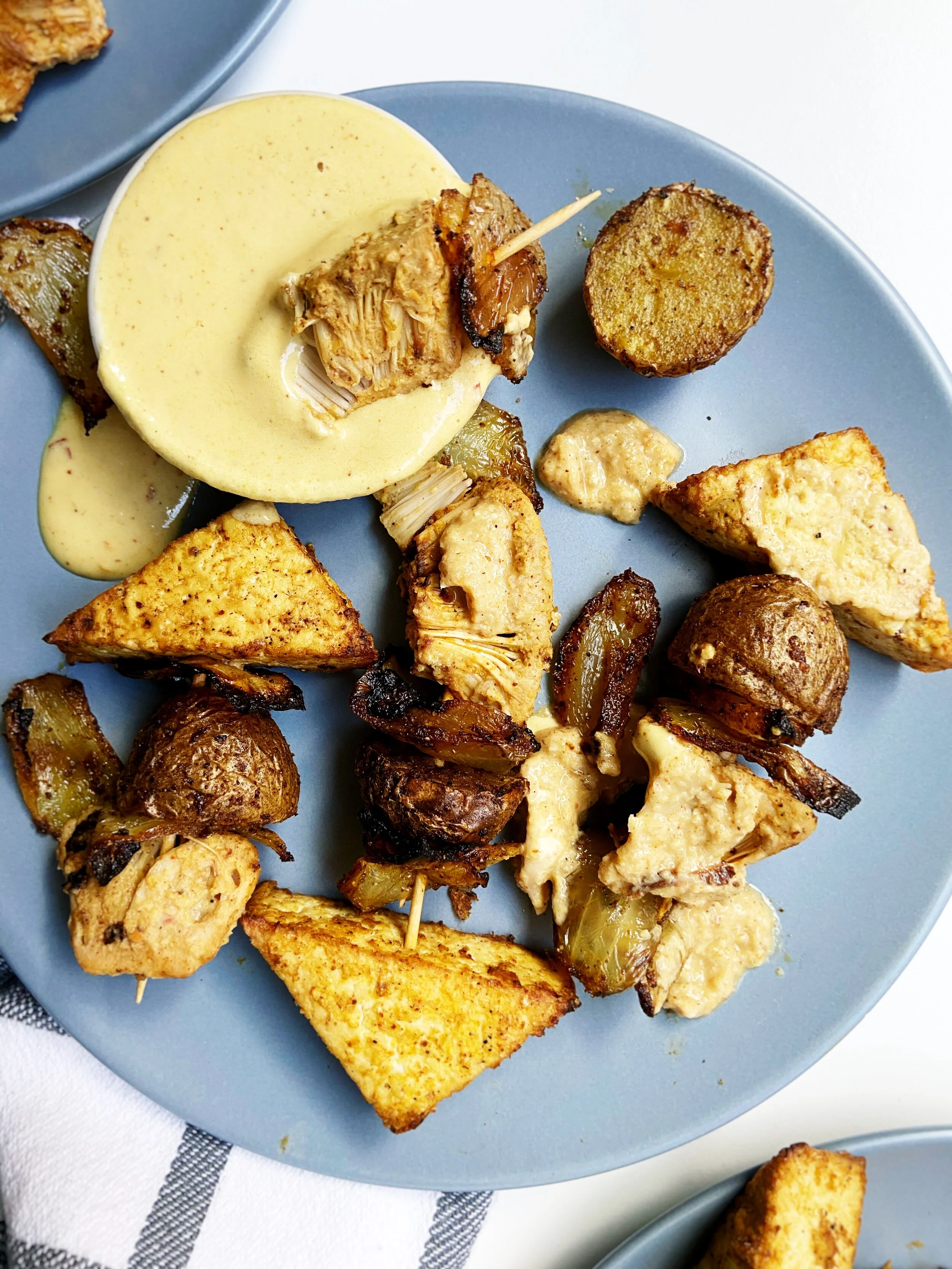Vegan Masala Tofu & Jackfruit Kebabs