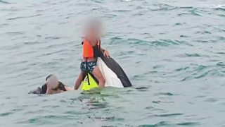 Family stranded at sea for 16 hours after jet ski capsized in Thailand - BBC News