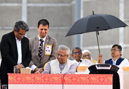 জাতীয় সংসদ ভবনের দক্ষিণ প্লাজায় জুলাই জাতীয় সনদ সই অনুষ্ঠান